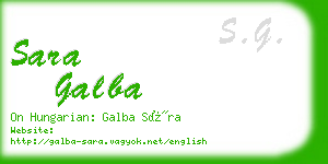 sara galba business card